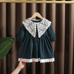 Lace Long Sleeve Spring Dress for Baby Girls