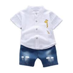 Summer Baby Boys Casual Shirt and Shorts Set