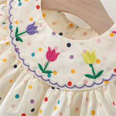 Sweet Rose Embroidered Girl's Dress