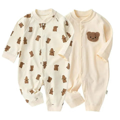 Cartoon Bear Printed Baby Romper