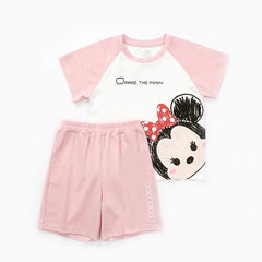Mickey Cartoon Printing Kids Pajamas Set