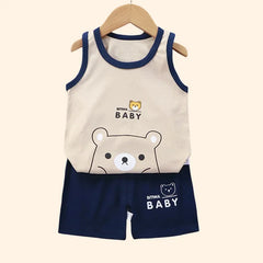 Kids Vest Suit with Cotton T-Shirts and Shorts