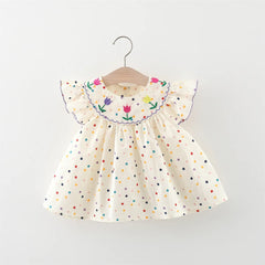 Sweet Rose Embroidered Girl's Dress