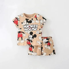 Mickey Cartoon Printing Kids Pajamas Set