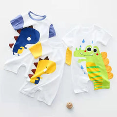 Cartoon Dinosaur Rompers for Babies (3 months - 2 years)