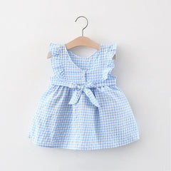 Sleeveless Lattice Baby Girls Dress