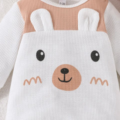 Cartoon Bear Ears Onesies Romper with Hat