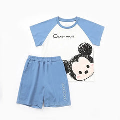 Mickey Cartoon Printing Kids Pajamas Set