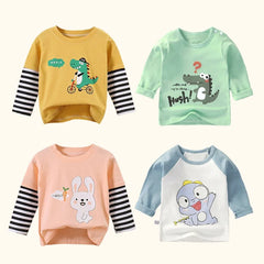 Cartoon Print Long Sleeve Kids Sweatshirt