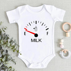 White Cotton Baby Onesie